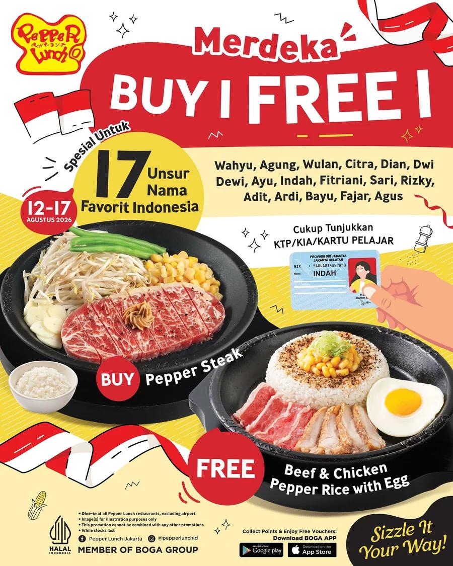 Promo Merdeka: Buy 1 Free 1 for 17 Favourite Indonesian Names