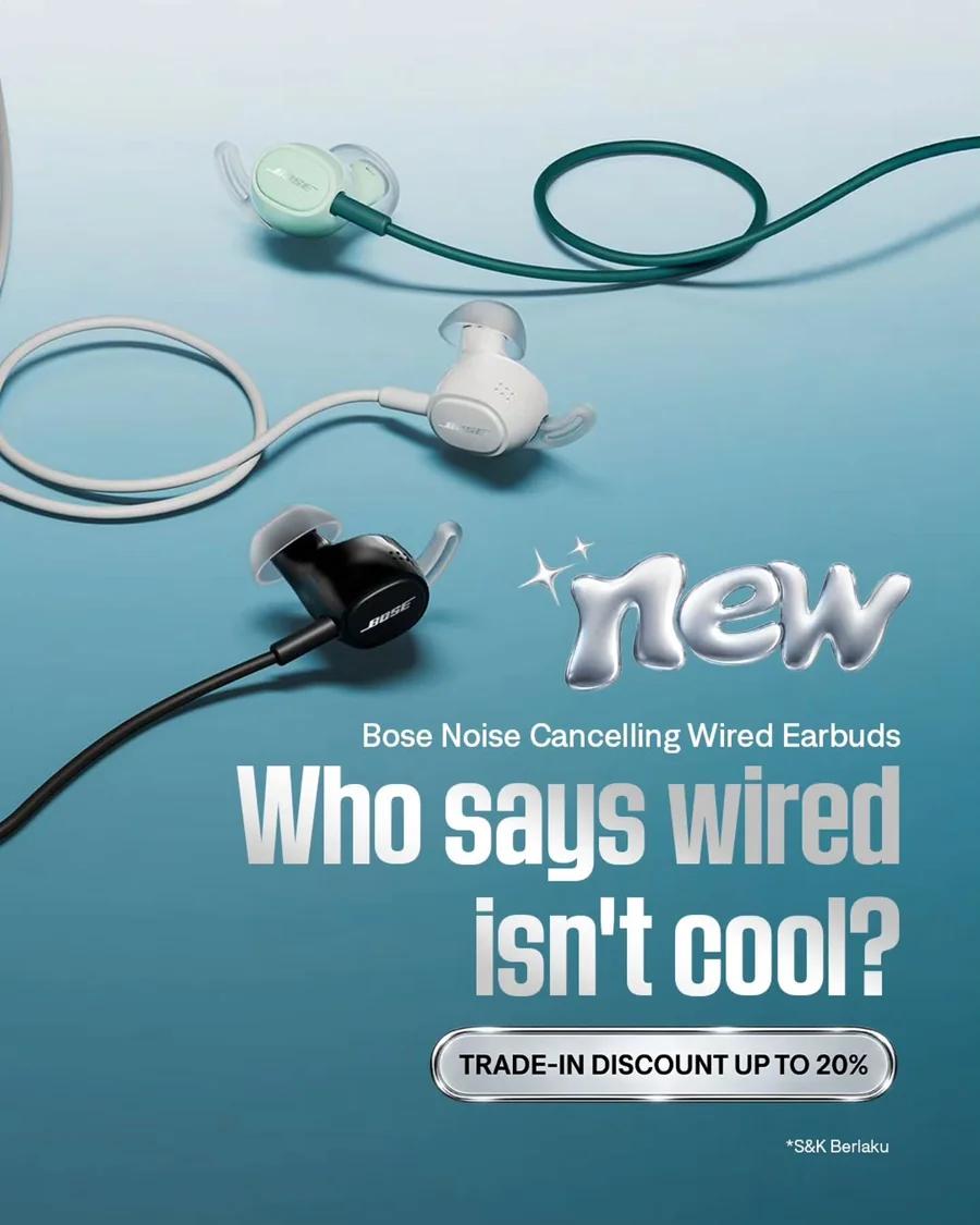 New Noise Cancelling Wired Earbuds: Trade-In Discount Up to 20%