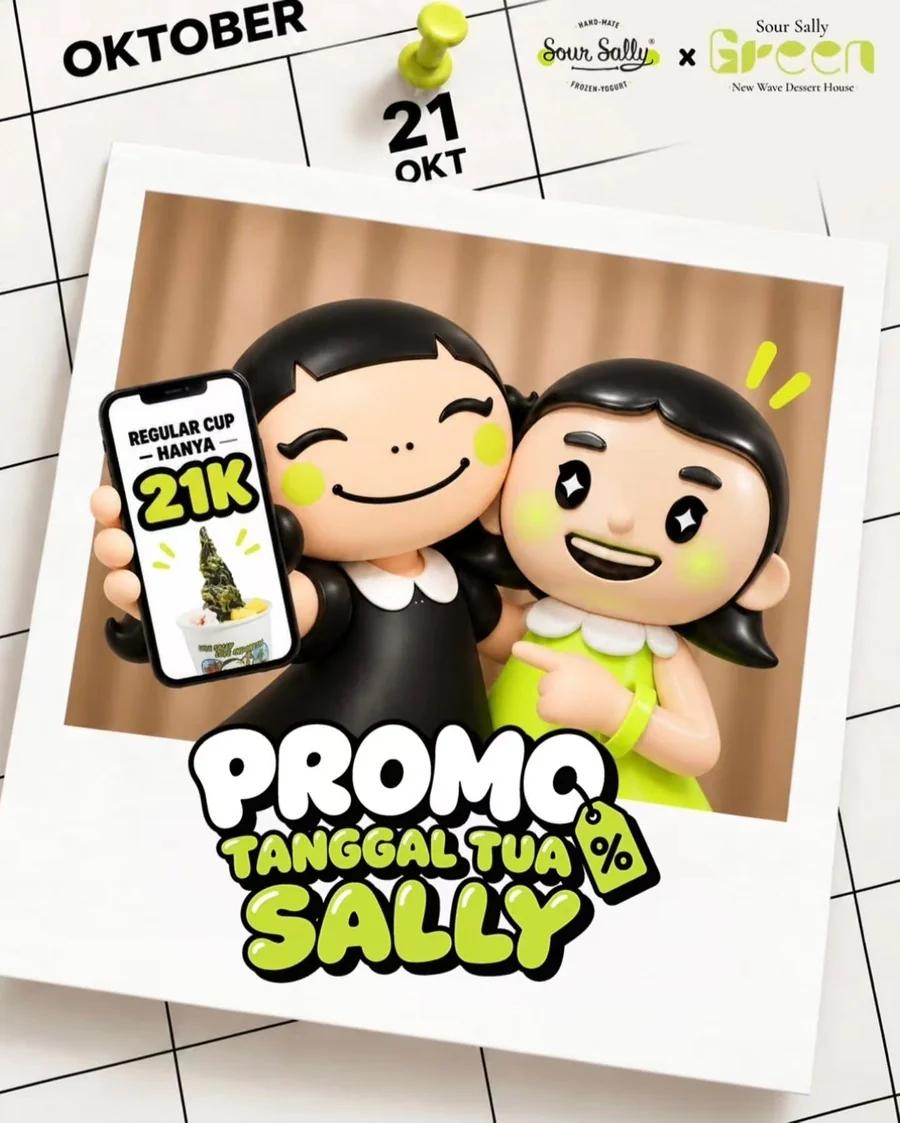 Promo Tanggal Tua Sally: Regular Cup Cuma Rp21K