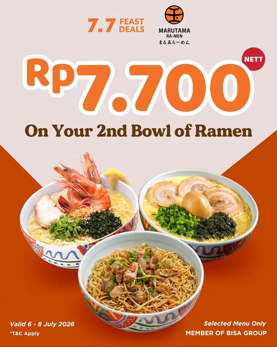 7.7 Feast Deals: 2nd Bowl of Ramen Rp7.700