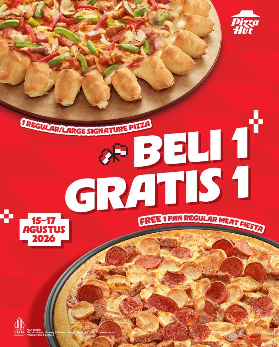 Merdeka: Beli 1 Gratis 1 Signature Pizza