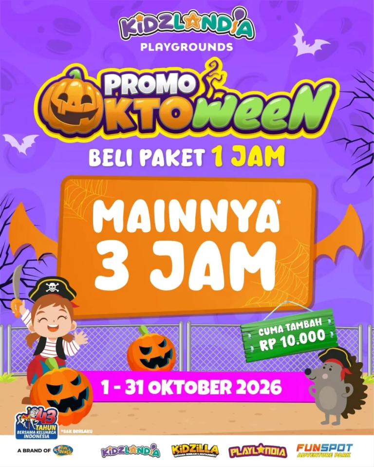 Promo Oktoween: Tambah Rp10.000, Main 3 Jam