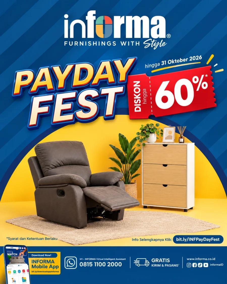 INFORMA: Payday Fest, Diskon hingga 60%