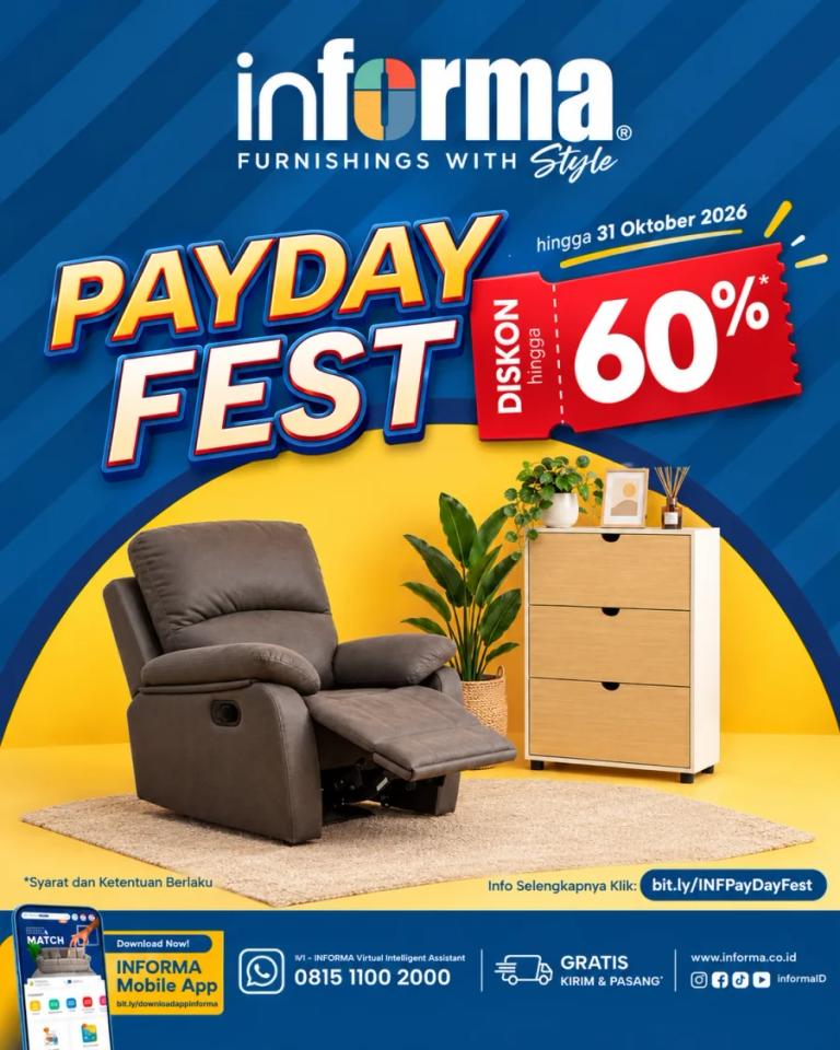 INFORMA: Payday Fest, Diskon hingga 60%