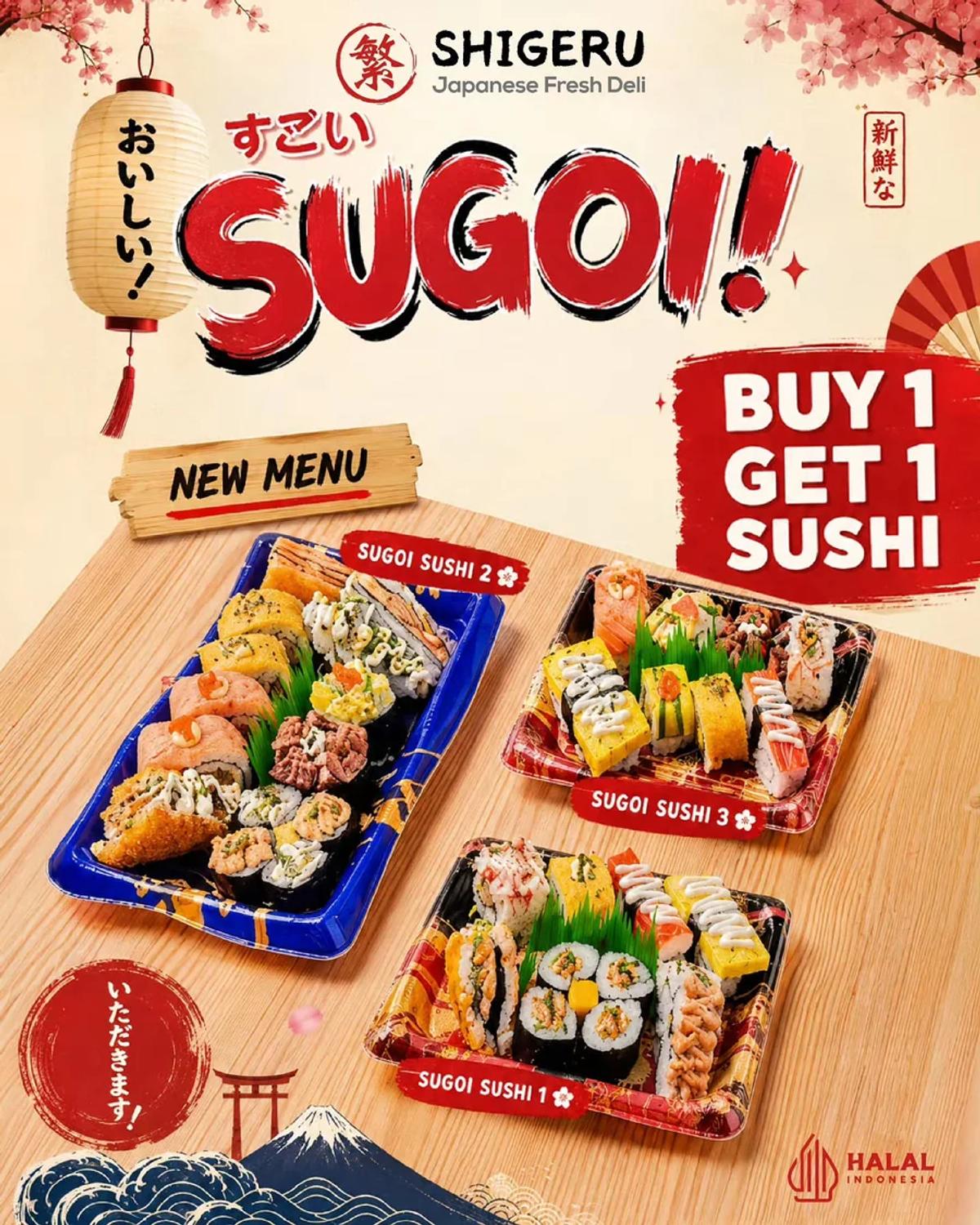 Shigeru SUGOI! Series: Buy 1 Get 1 Sushi