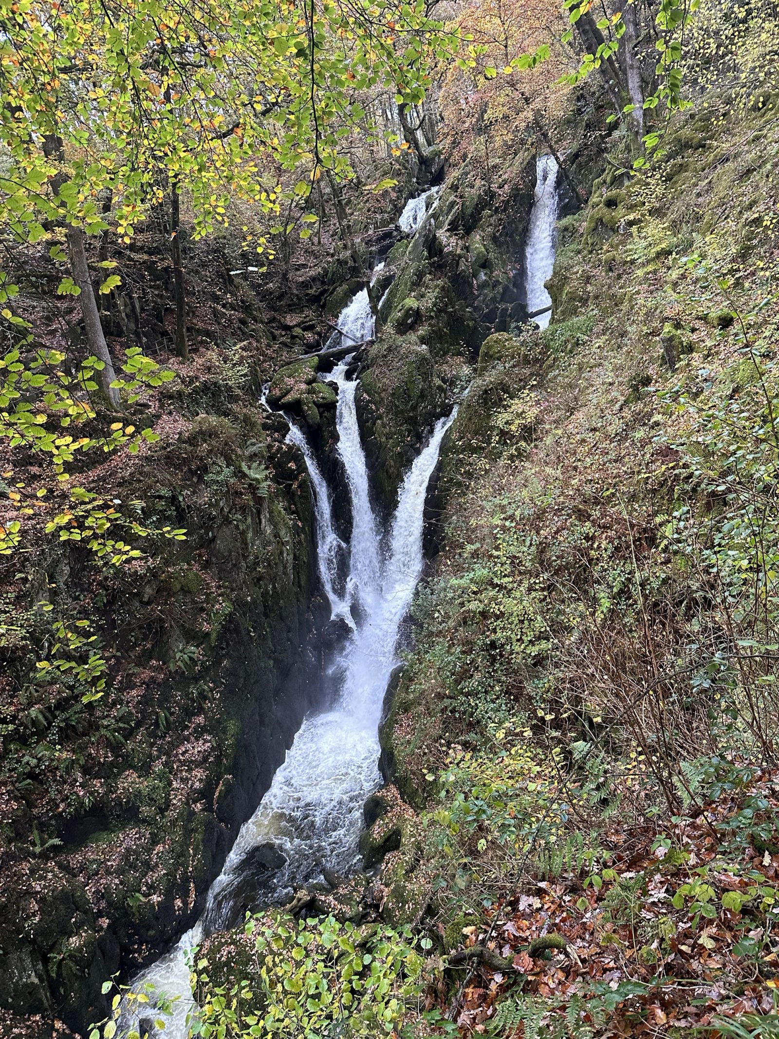 Stock Ghyll Waterfall, one of many in Lake District