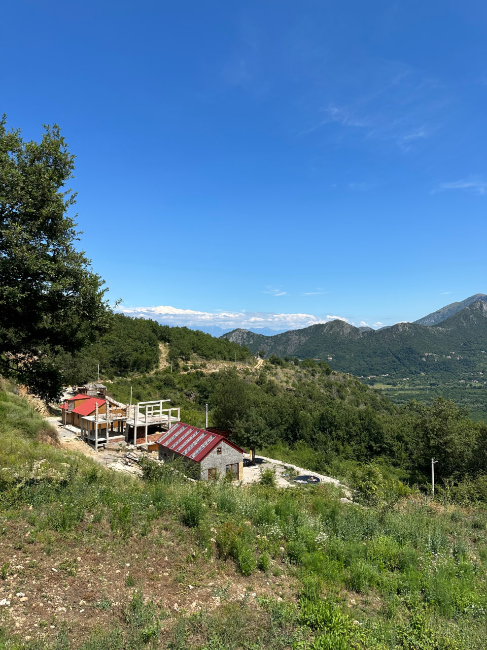 Bird's eye view of the village and what you can expect to see from the cabins.