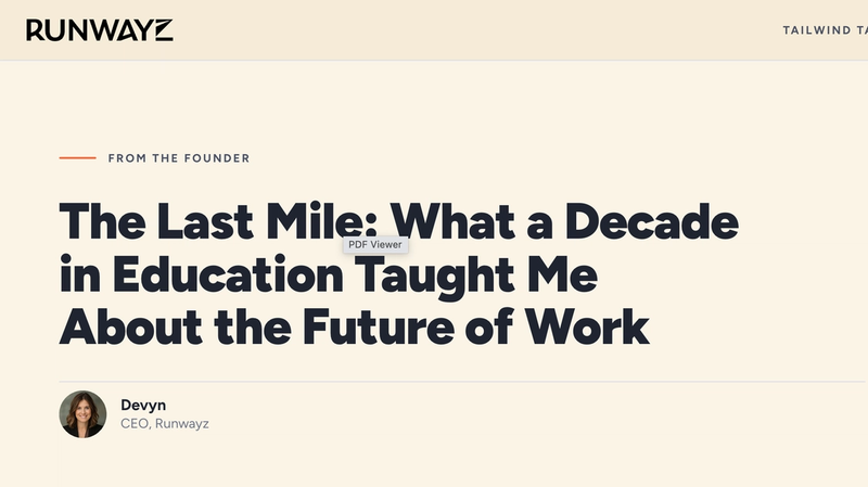 The Last Mile: What a Decade in Education Taught Me About the Future of Work