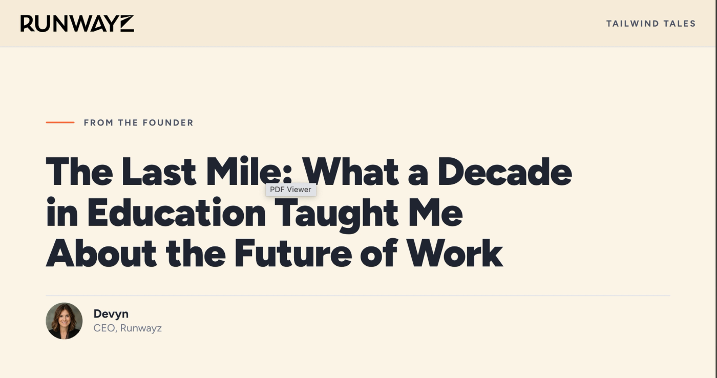 The Last Mile: What a Decade in Education Taught Me About the Future of Work