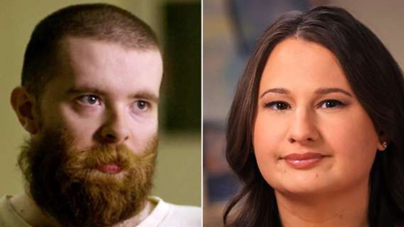 Portraits side by side of Nicholas Godejohn, a man with a full beard, and Gypsy Rose Blanchard, a woman with long dark hair.