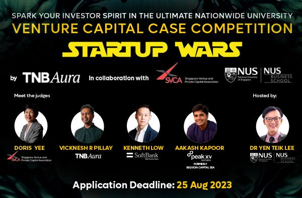 TNB Aura Venture Capital Case Competition: Startup Wars 2023 banner images