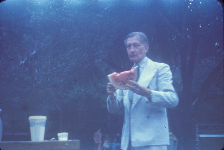 Josef Albers eating a watermelon