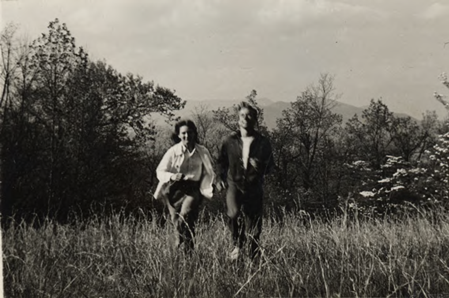 “Hand and hand through the fields [Craggy Mtns., NC].” 