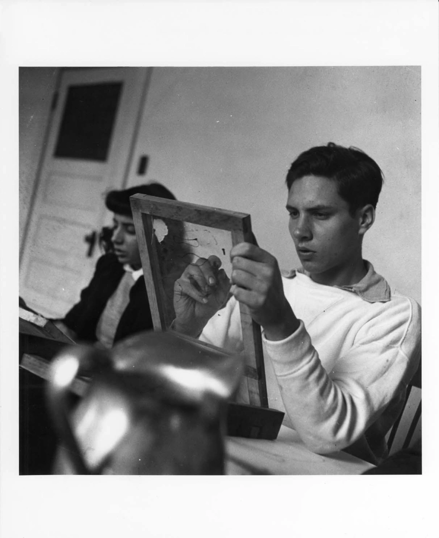 Frances Goldman and Rudolph Haase in Josef Albers's Drawing Class, ca. 1939-1940