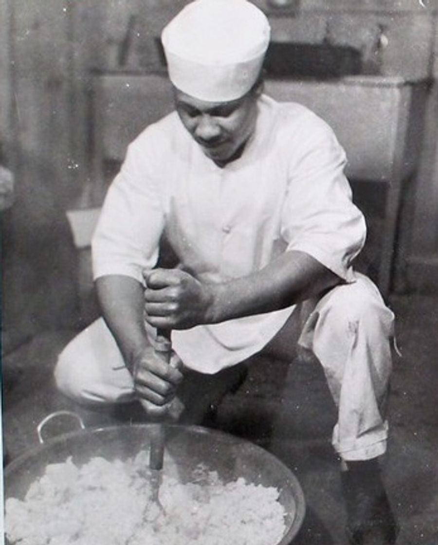 George Williams in the kitchen.