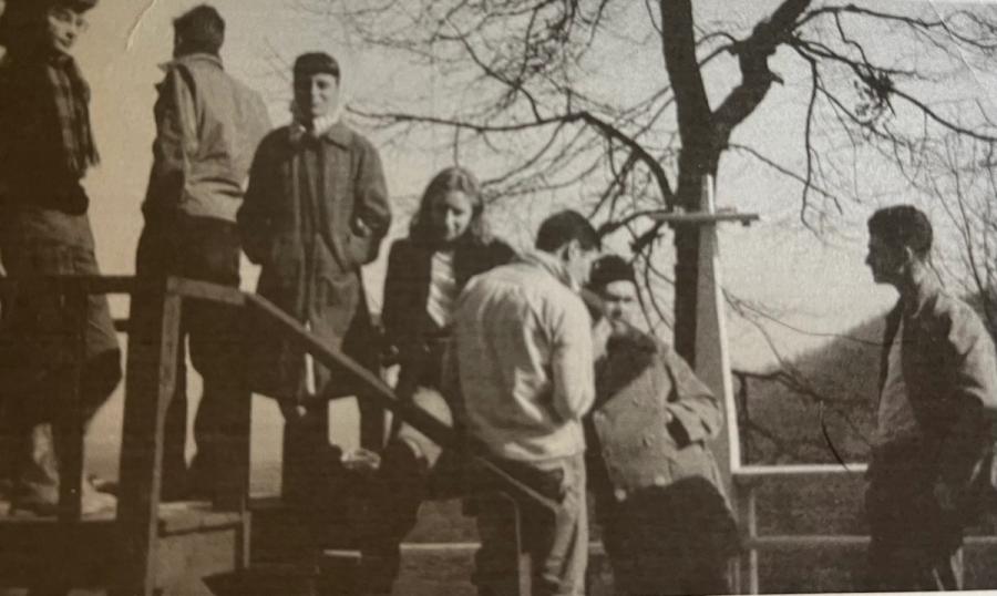 Black Mountain College students near Old Fort, February 1948.