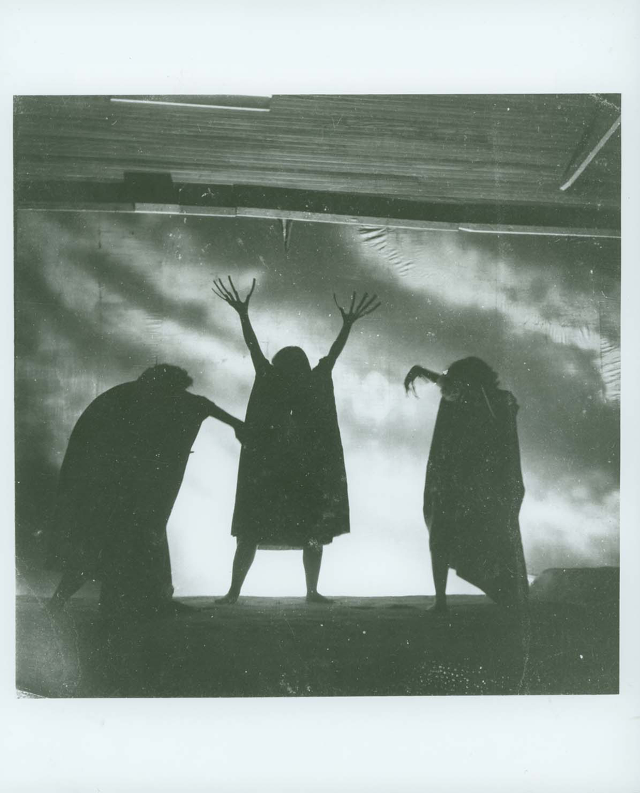 Three witches in the performance of Macbeth, May 1940