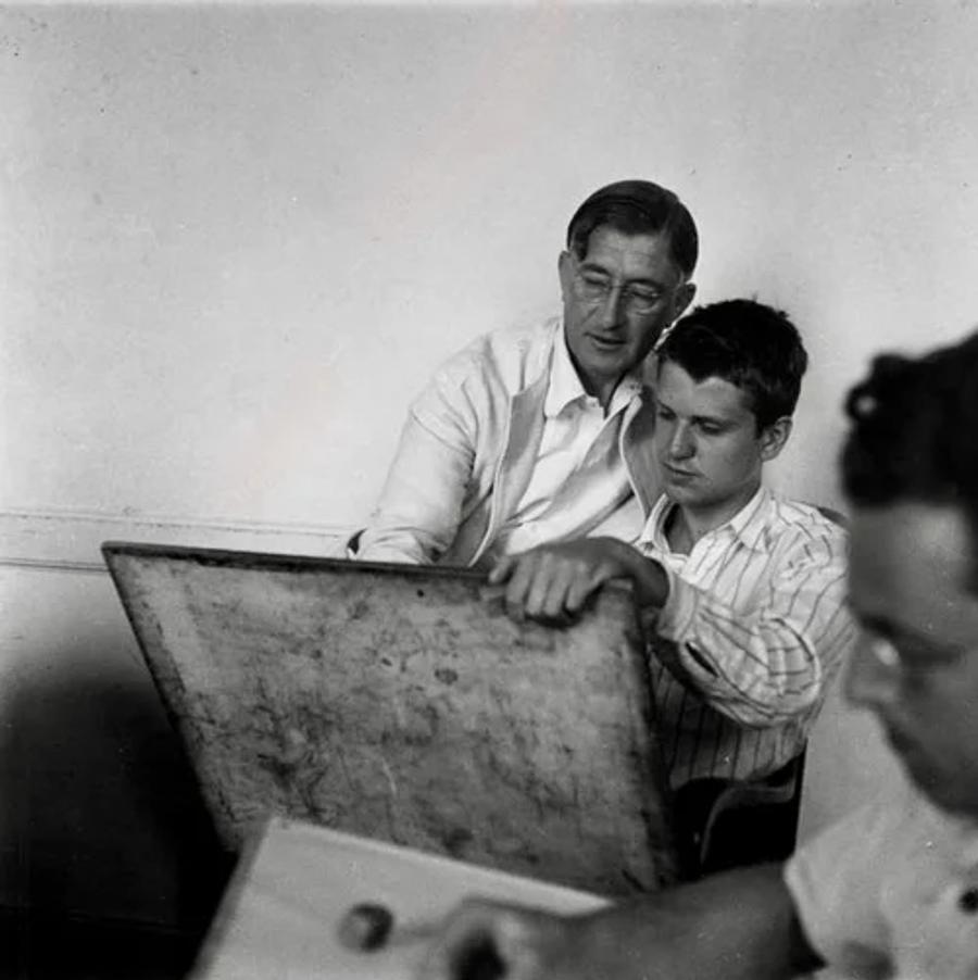 Josef and Robert de Niro, Sr. at BMC, ca. 1939–40.