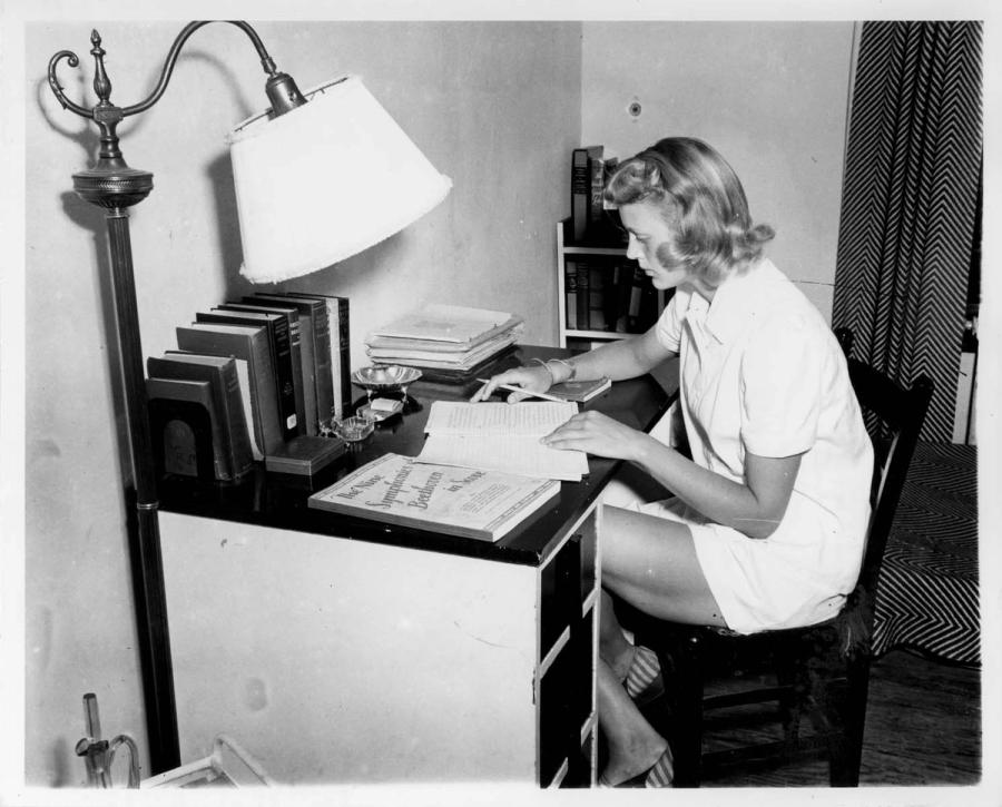 Barbara Sieck in her study.