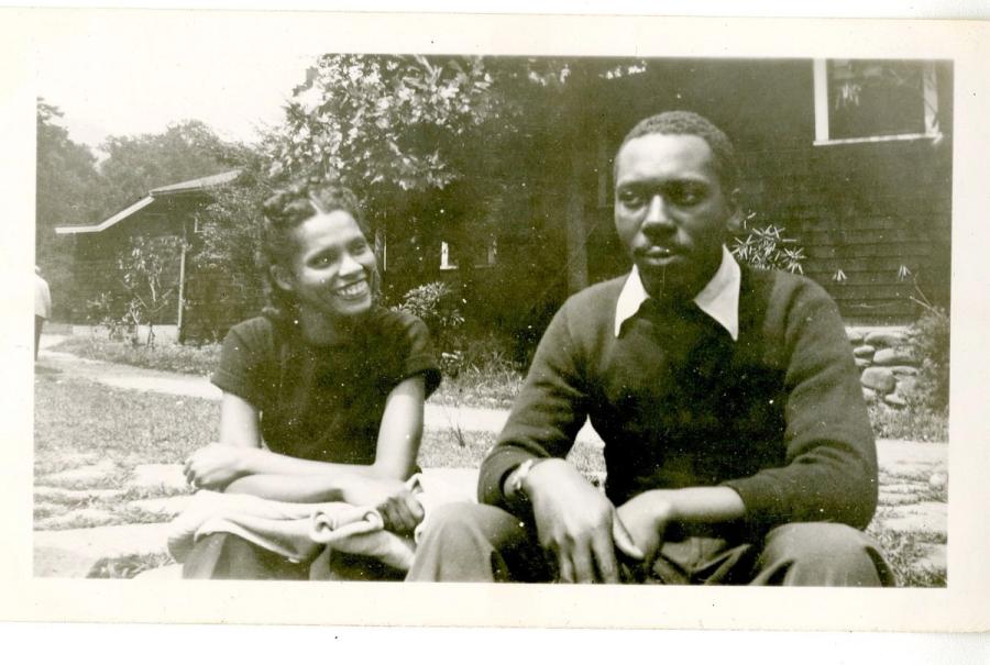 Gwendolyn Knight and Jacob Lawrence at BMC, summer 1946.