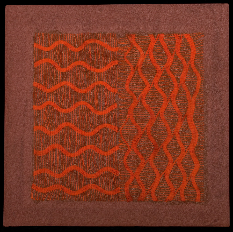 Orange Fabric with Changed Threads, Don Page