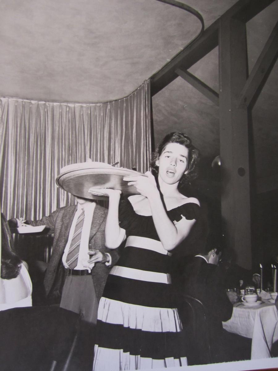 Cynthia Carr, Dining room, Lake Eden Inn, Summer 1940.