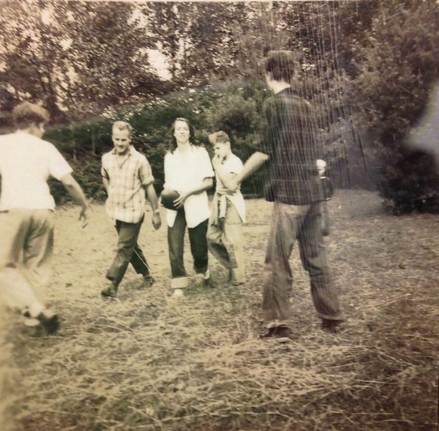 MC Richards playing football with the boys at BMC.