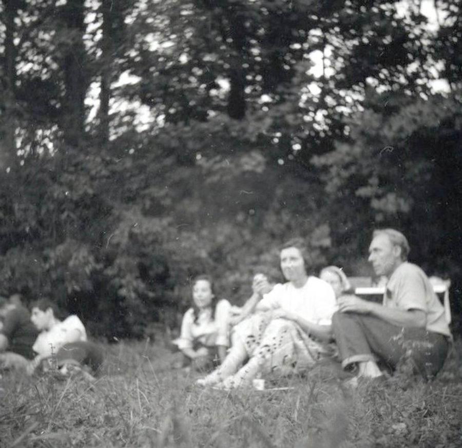 Wes and Bea Huss (far right) at BMC.