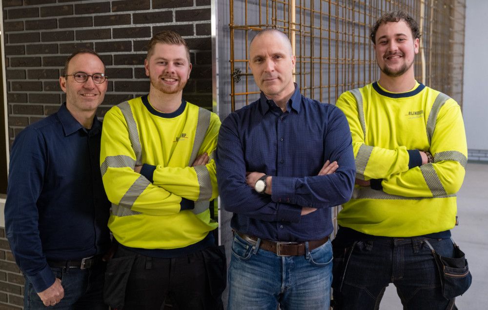(v.l.n.r. Menno Dane, Jos Mooijman, Jaap Brinksma en Theun Minnee)