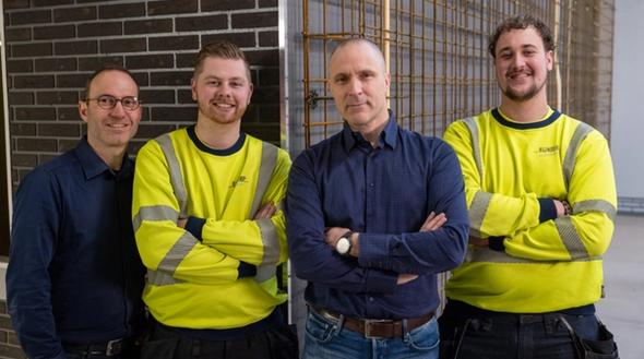 (v.l.n.r. Menno Dane, Jos Mooijman, Jaap Brinksma en Theun Minnee)