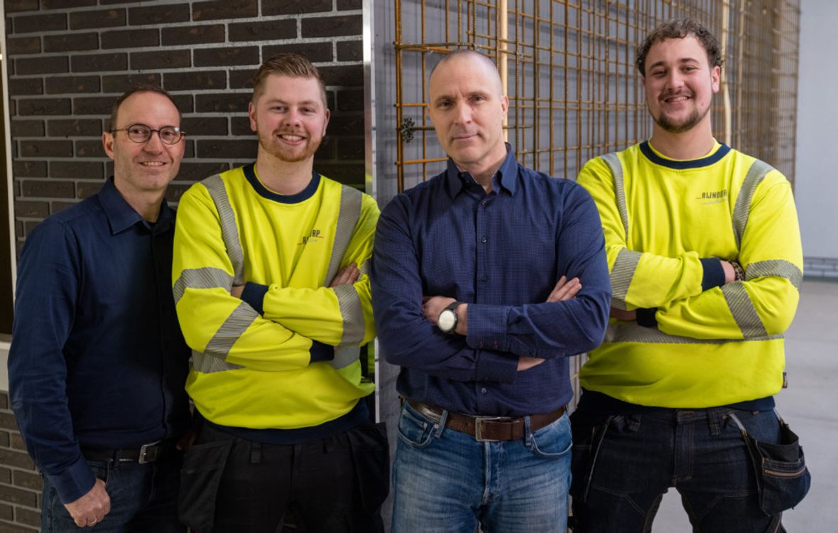 (v.l.n.r. Menno Dane, Jos Mooijman, Jaap Brinksma en Theun Minnee)