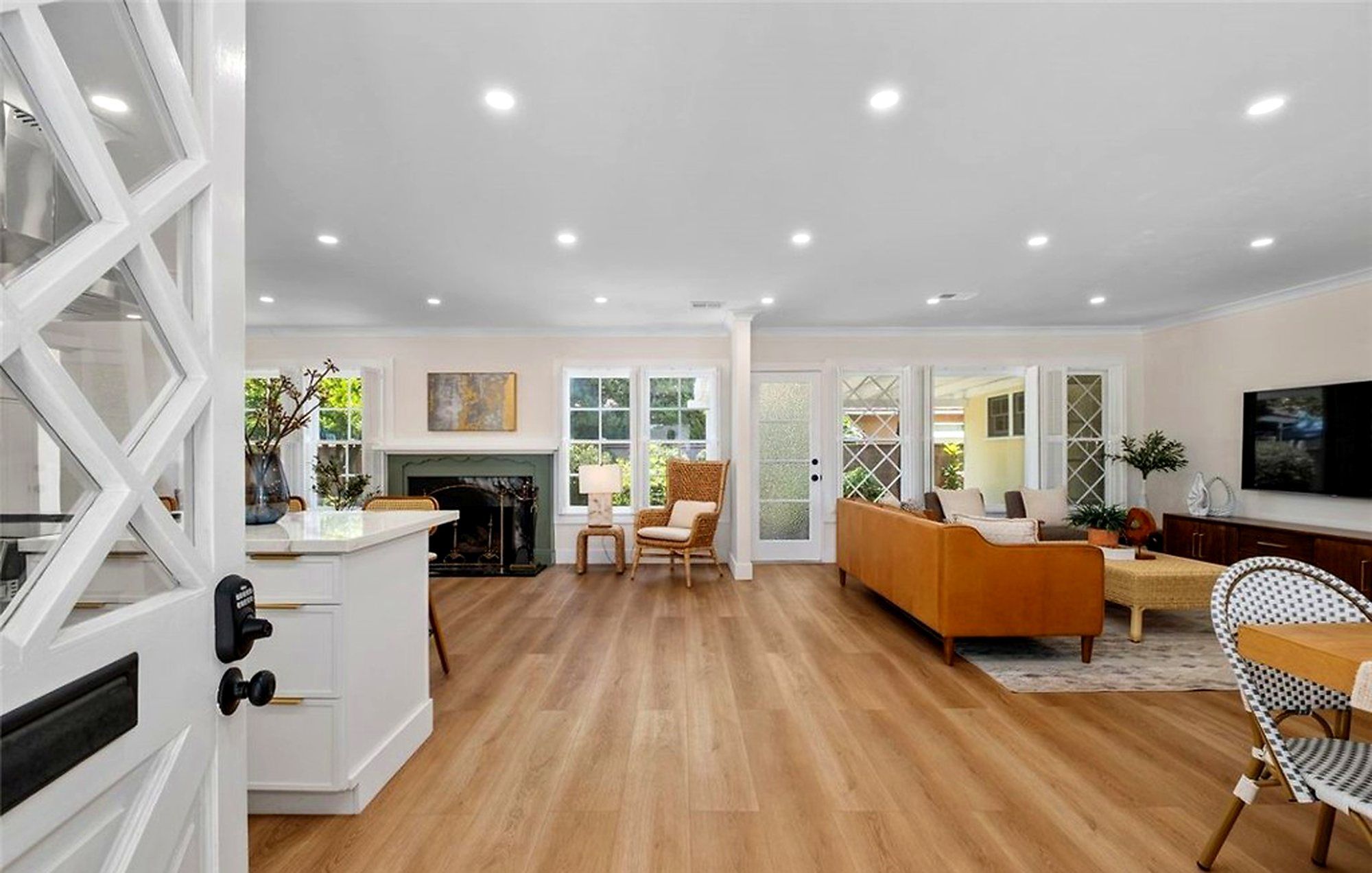 View from the front door across the open living area, Santa Ana