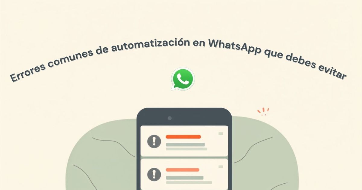 Errores comunes de automatización de WhatsApp que debes evitar
