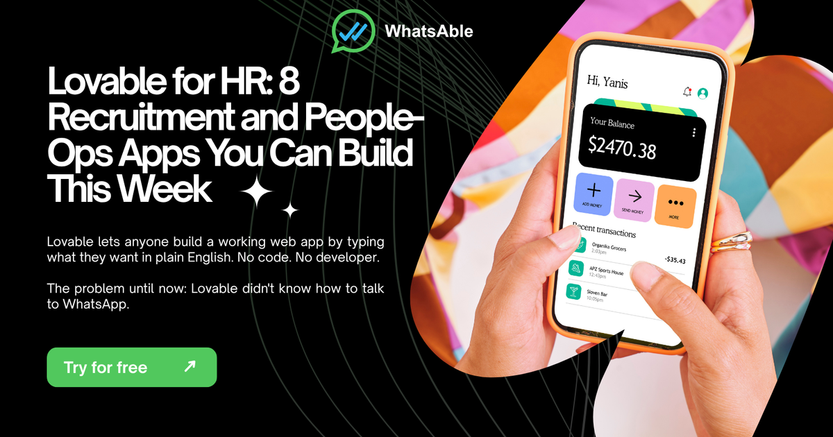 Lovable for HR: 8 Recruitment and People-Ops Apps You Can Build This Week
