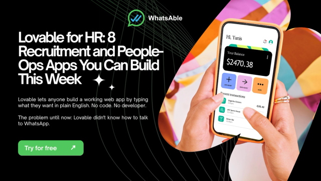 Lovable for HR: 8 Recruitment and People-Ops Apps You Can Build This Week