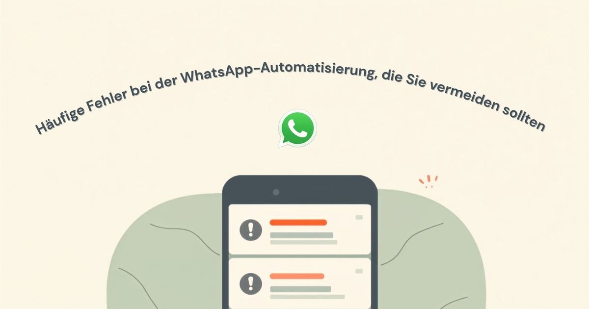 Häufige Fehler bei der WhatsApp-Automatisierung, die du vermeiden solltest