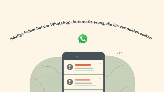 Häufige Fehler bei der WhatsApp-Automatisierung, die du vermeiden solltest