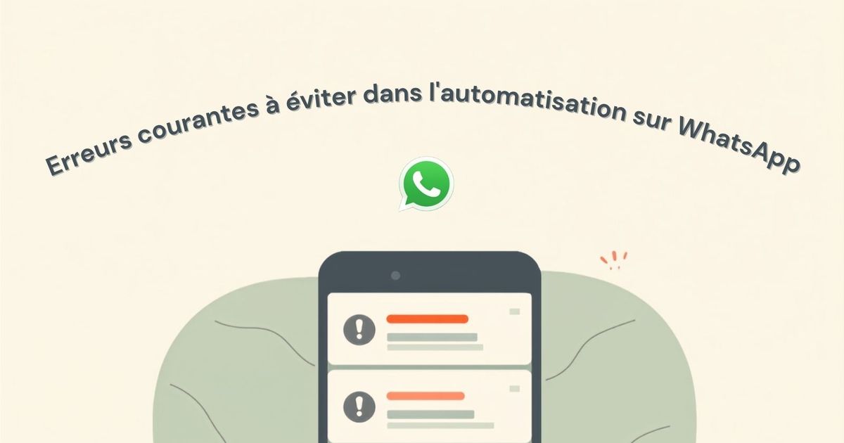 Les erreurs courantes d'automatisation WhatsApp a eviter