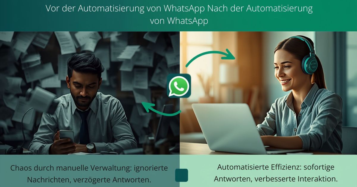 Vorher und nachher: Was die WhatsApp-Automatisierung wirklich für Ihr Unternehmen verändert