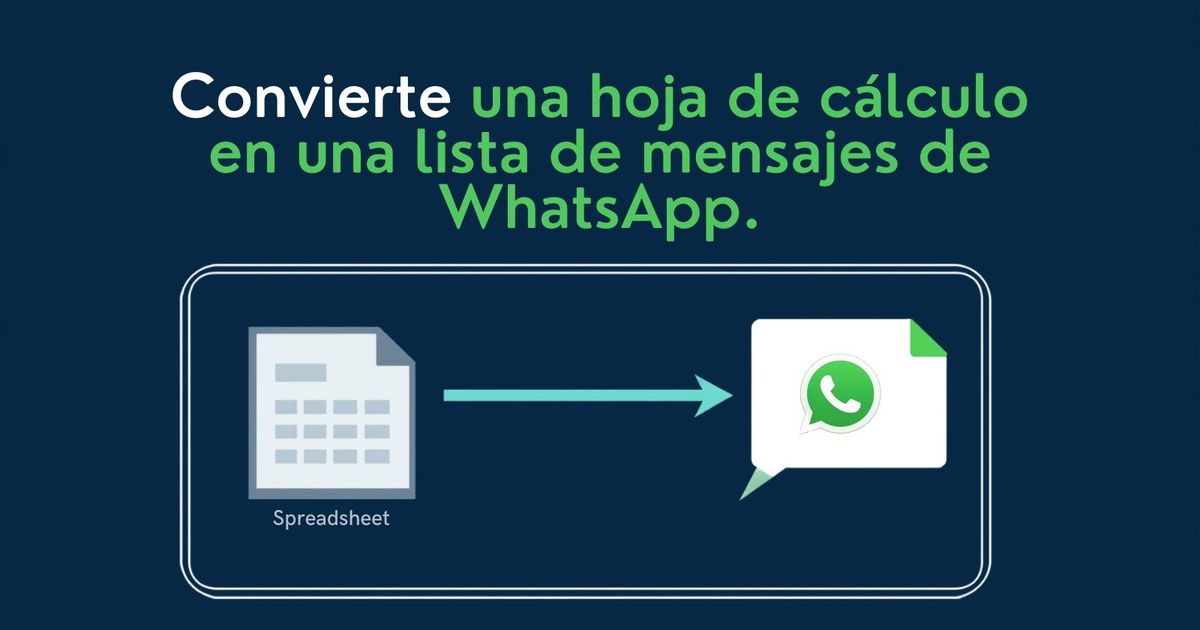 Cómo enviar mensajes de WhatsApp desde una hoja de cálculo (de forma segura)