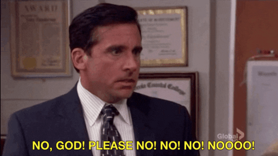 no god please no michael scott