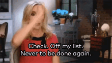 someone confidently checking items off a list, satisfied nod