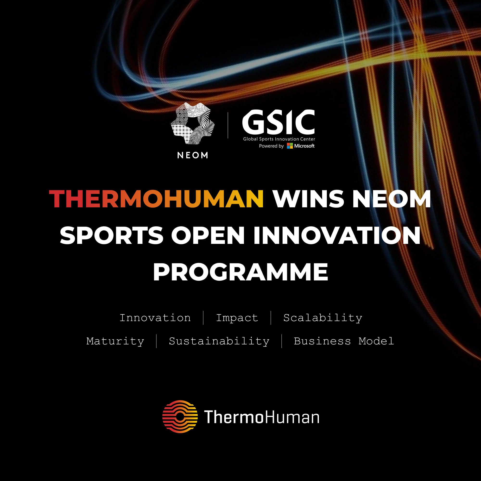 ThermoHuman wins the NEOM Sports Innovation Program | ThermoHuman