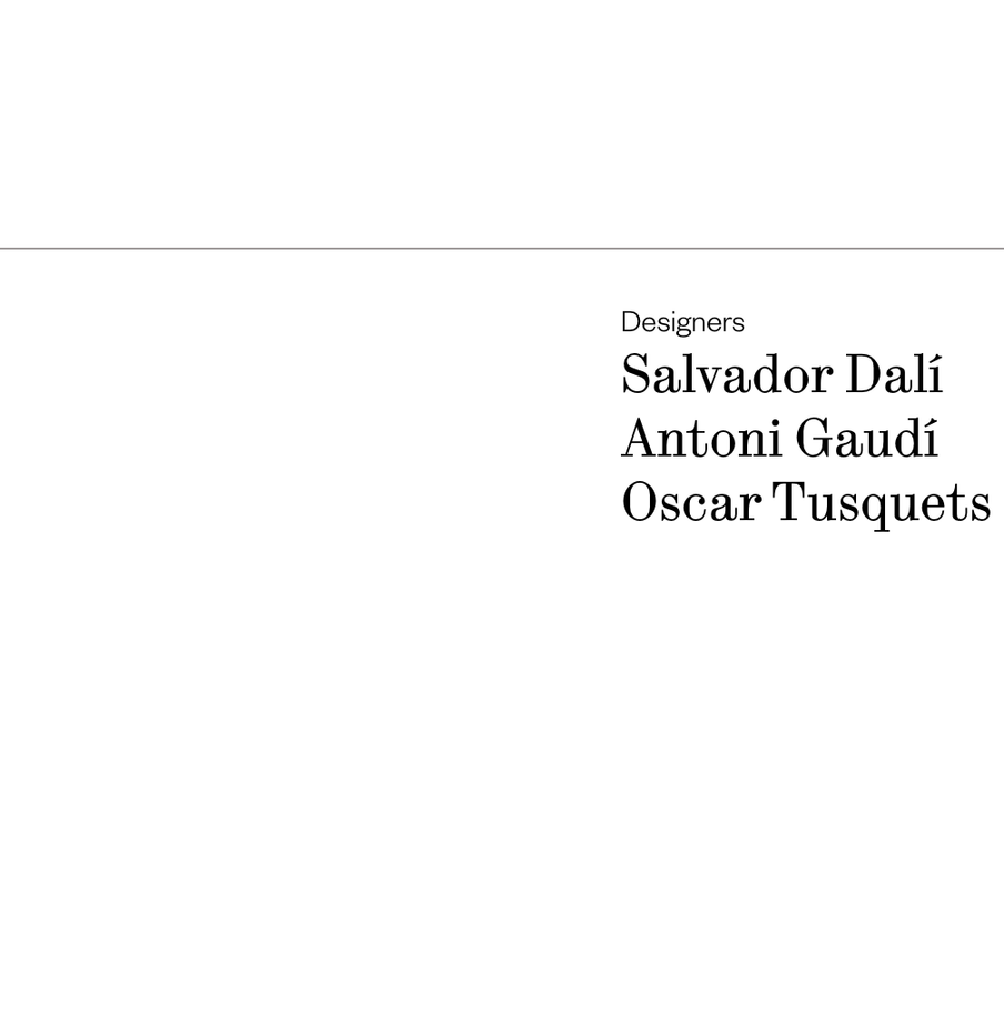 Designers block listing Salvador Dalí, Antoni Gaudí and Oscar Tusquets