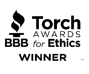 BBB for ethics Torch Award Winner badge