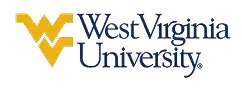 West Virginia University logo with gold interlocking V and W symbol