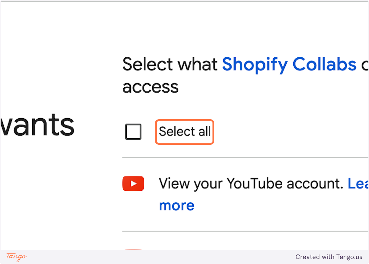 Click on Select all