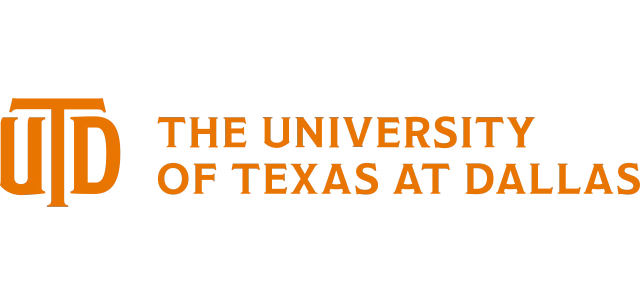 University of Texas at Dallas logo in orange with UT Dallas letters and full institution name