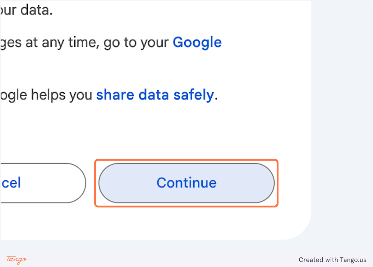 Click on Continue
