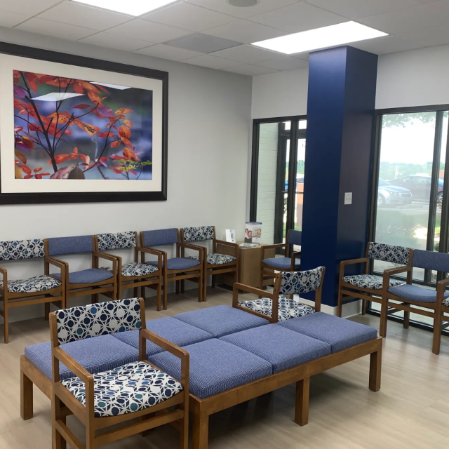 The waiting room at Sleep & Airway Solutions in Washington.